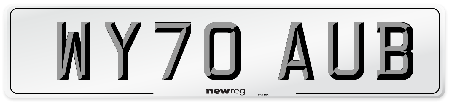 WY70 AUB Number Plate from New Reg